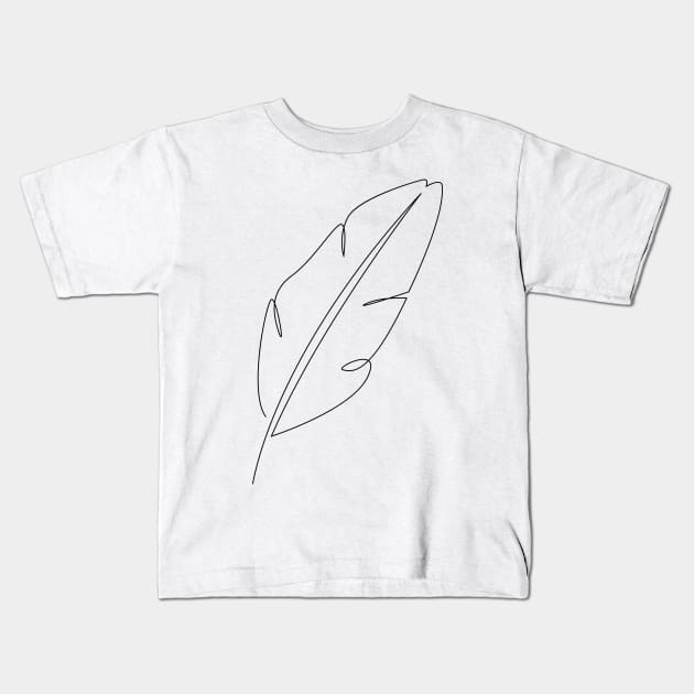 Banana Feather Kids T-Shirt by addillum
